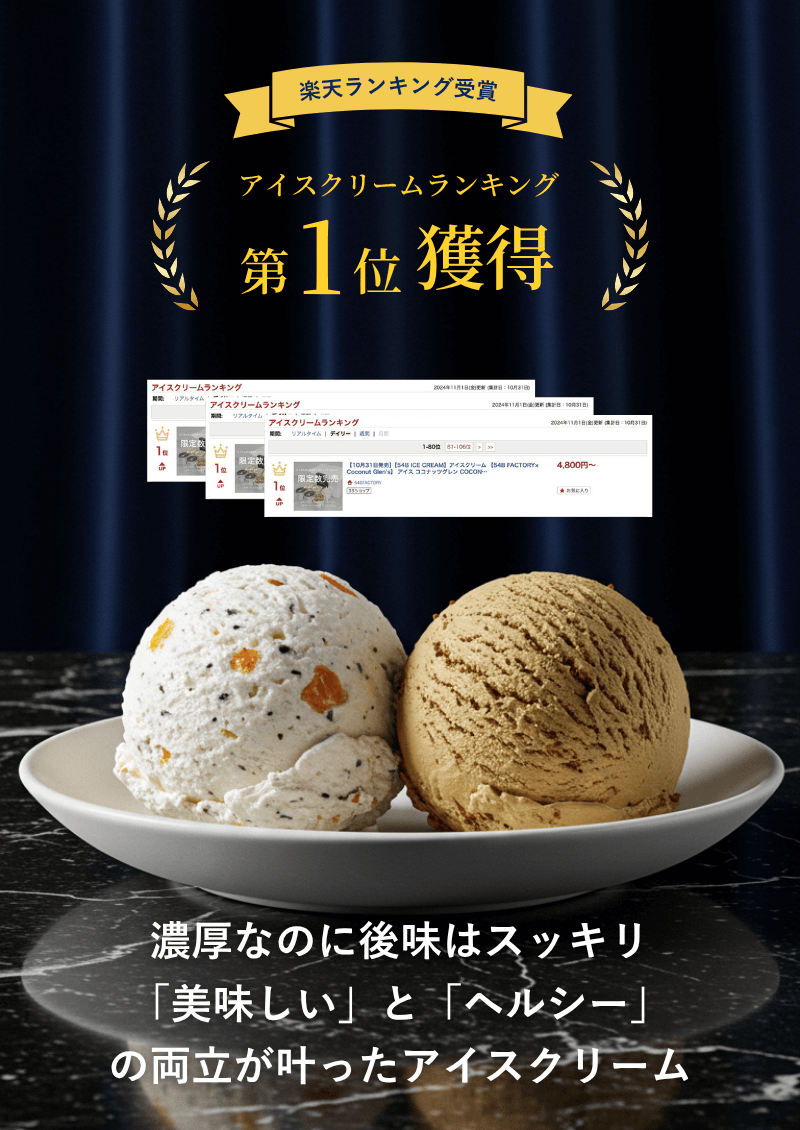 楽天アイスクリームランキング第1位獲得